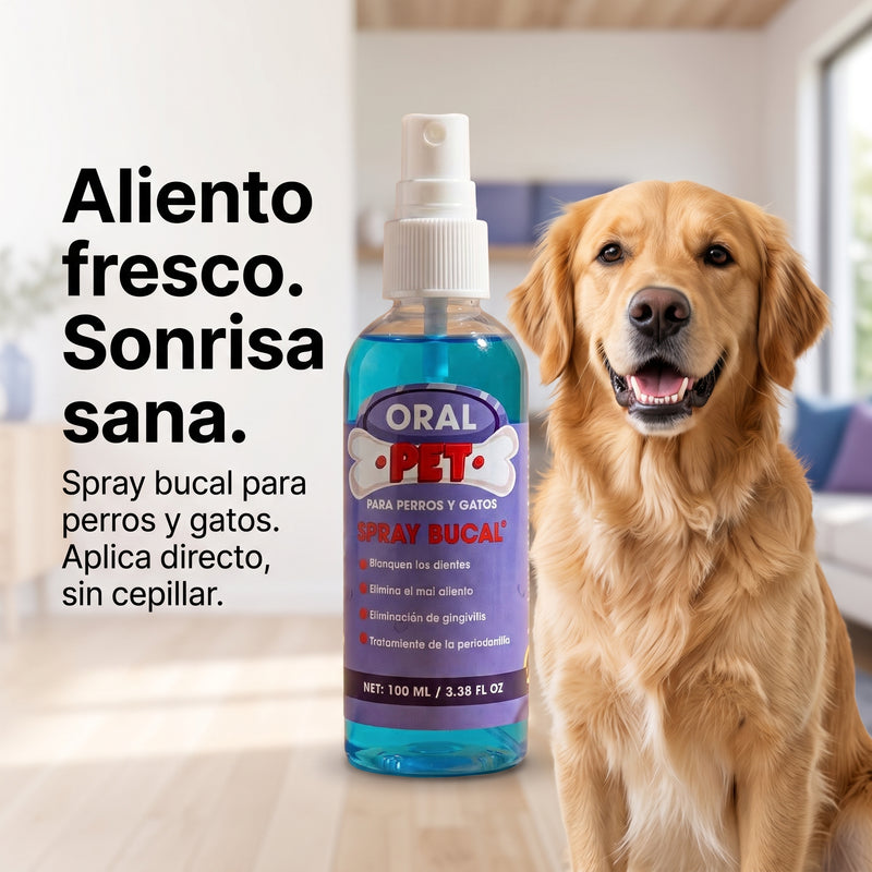 Oral Pet — Spray bucal para perros y gatos 100 ml