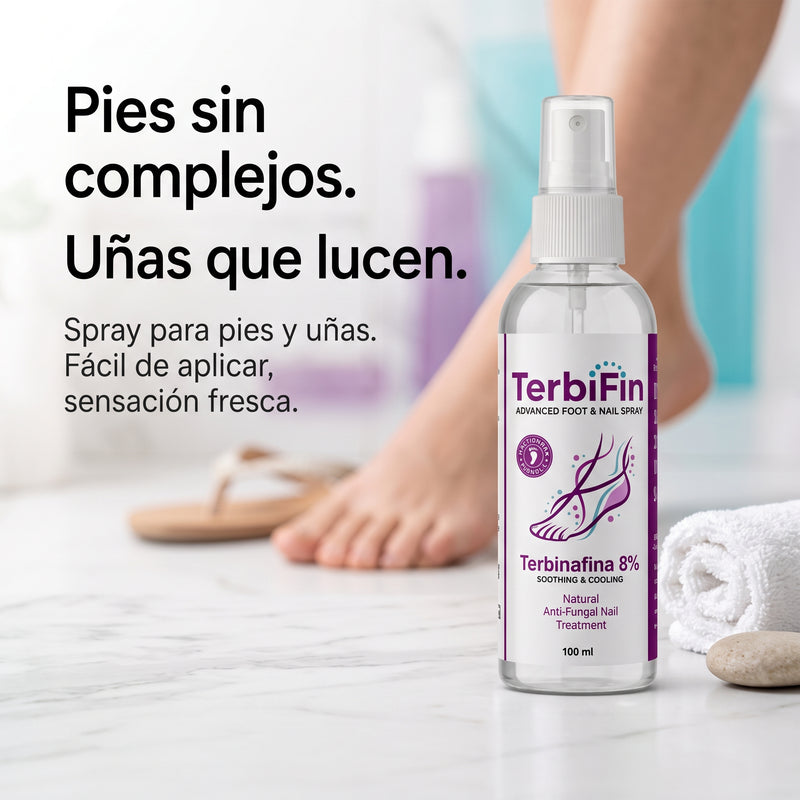 TerbiFin Advanced Foot & Nail Spray — Terbinafina 8% — 100 ml