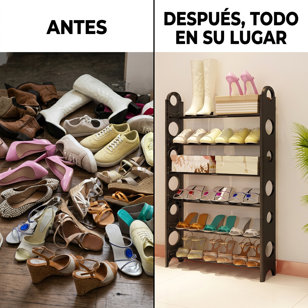 Zapatero Organizador Modular de 4 a 6 Niveles Fácil de Armar