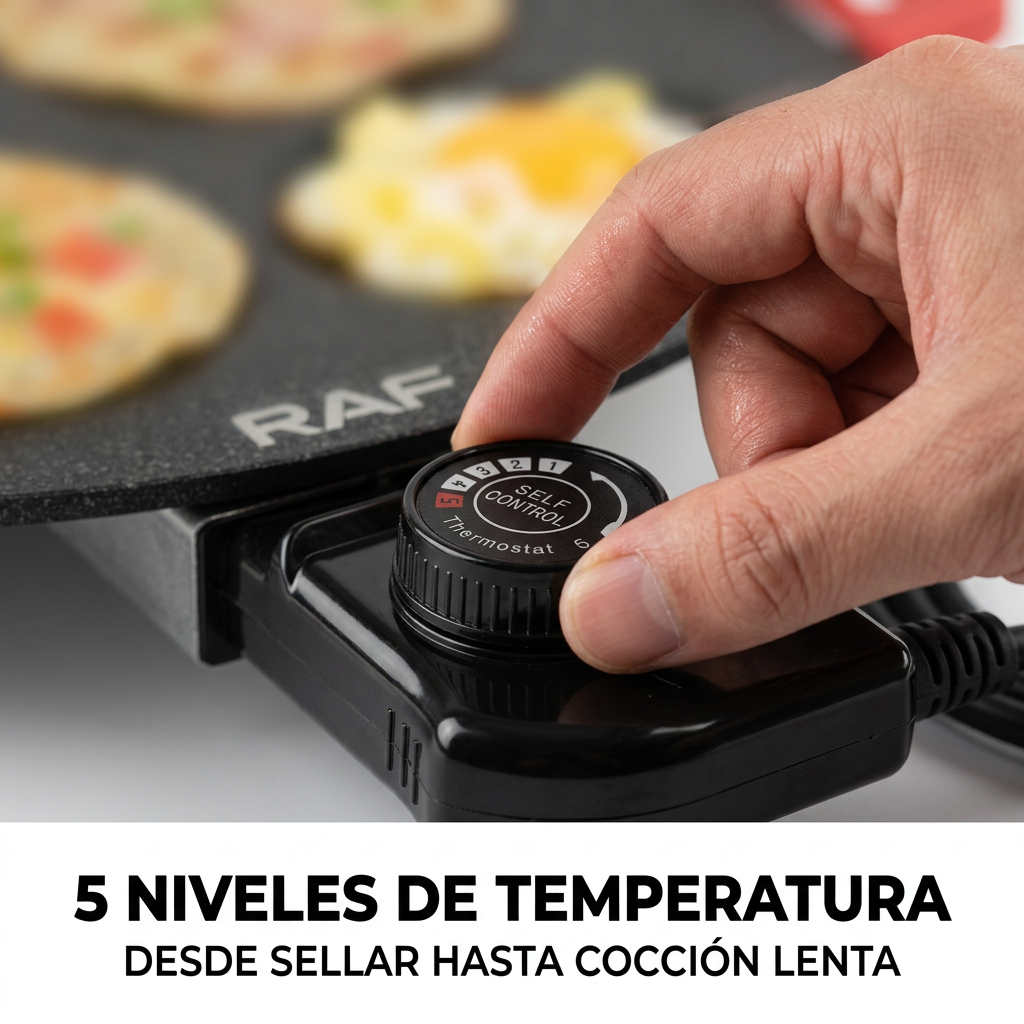 Sartén Eléctrica Antiadherente 36 cm – Temperatura Regulable