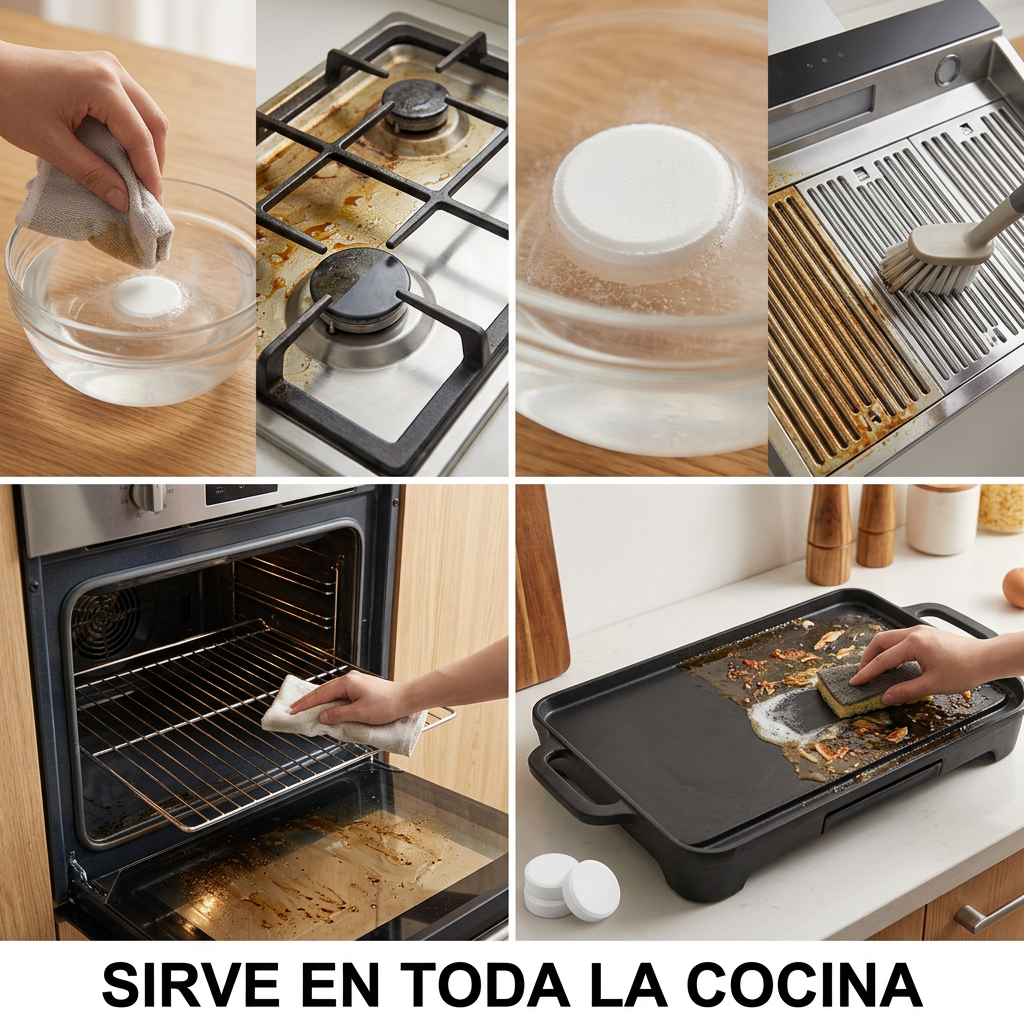 Pack de 10 Pastillas Limpiadoras Antigrasa para Cocina